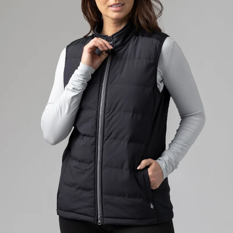 Ladies Mid-Weight and Water Resistant Hybrid Hailey Gilet - Black Rugged Women's Outdoor 