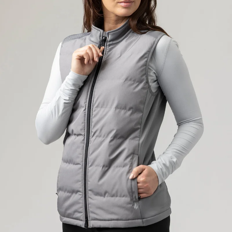 Ladies Mid-Weight and Water Resistant Hybrid Hailey Gilet - Grey Business