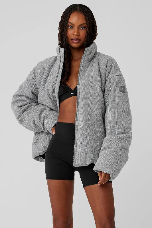 Glenplaid Colosseum Stage Puffer - Light Glenplaid purpose