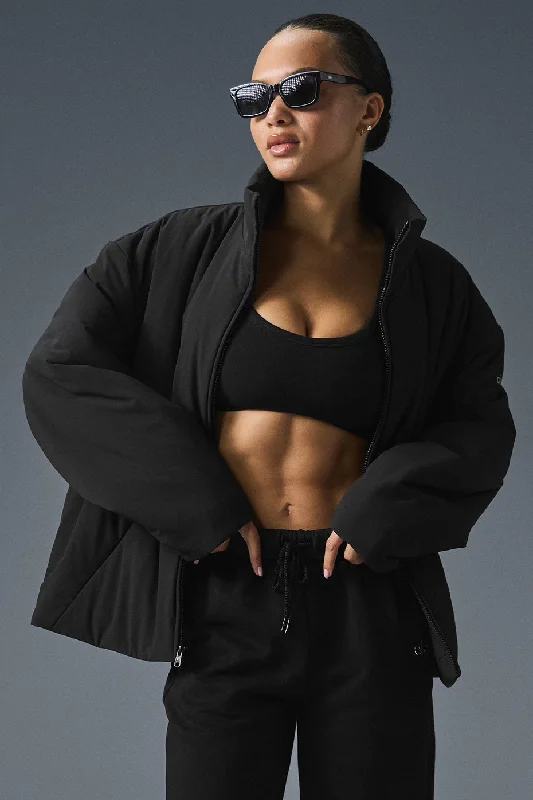 Stretch Woven Notable Jacket - Black Dynamic Women's High - energy