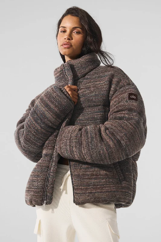 Stage Sweater Puffer - Brown Multi Confident Women's Power