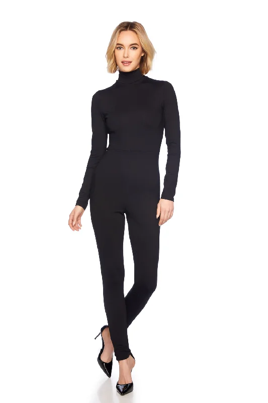 mock neck long sleeve jumpsuit Vintage Women's 1970S 