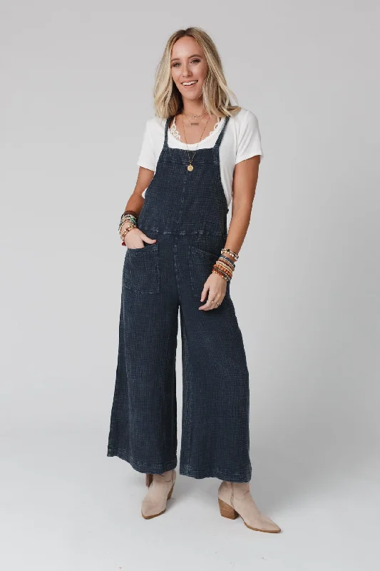 Molly Tie Back Overalls - Faded Denim Modern Women's Tech