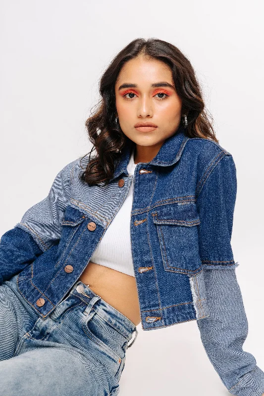 Reverse Faced Denim Jacket Streetwear Style for 