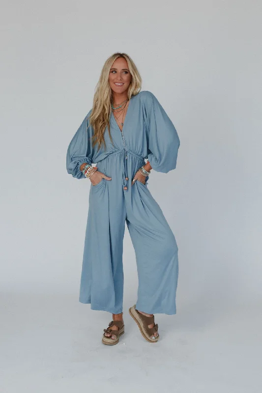 The Nest Roaming Dream Jumpsuit - Slate Sporty Women's Athleisure 
