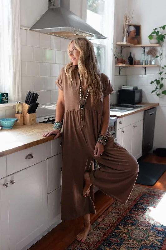 The Nest Sage and Wildflowers Jumpsuit - Mushroom Streetwear Style for 