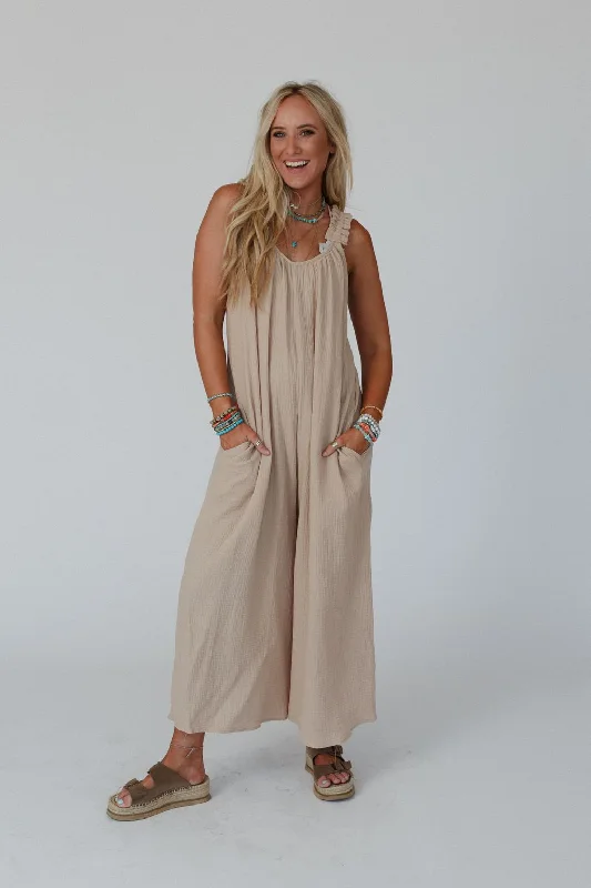 The Nest Seraphina Jumpsuit - Khaki Edgy Women's Punk