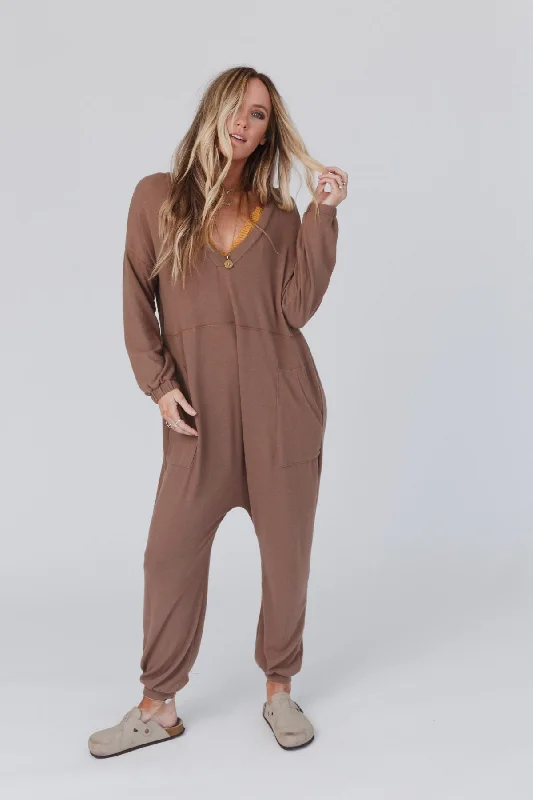 The Perfect Long Sleeve Harem Jumpsuit - Mushroom Gym