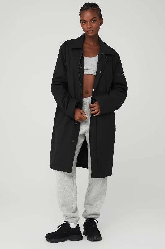 Signature Overcoat - Black Hip Women's Urban
