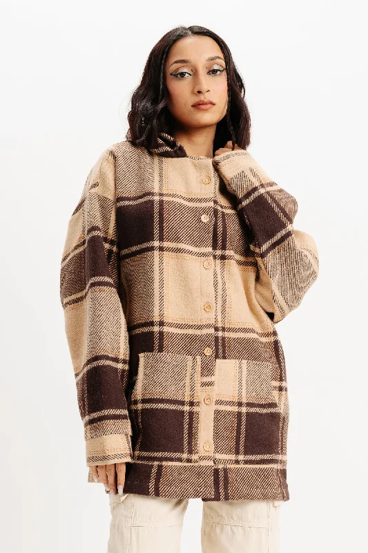 Unisex Oversized Brown Jacket Athletic Women's 
