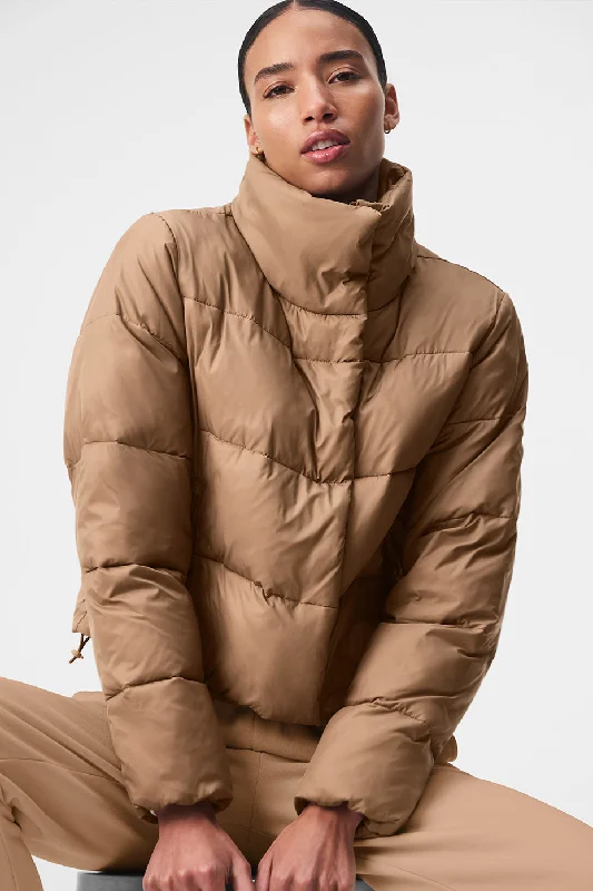 Gold Rush Puffer - Toasted Almond British Gentlewoman Style
