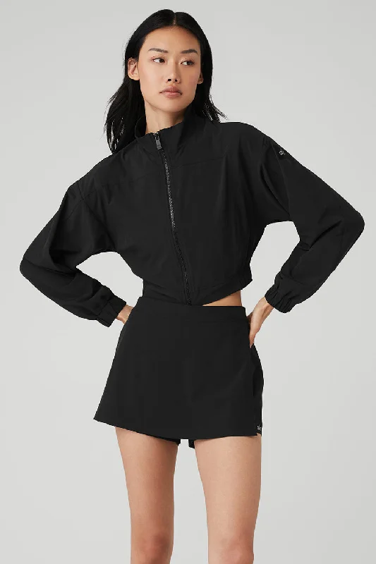 Clubhouse Jacket - Black Youthful Women's Anime - inspired
