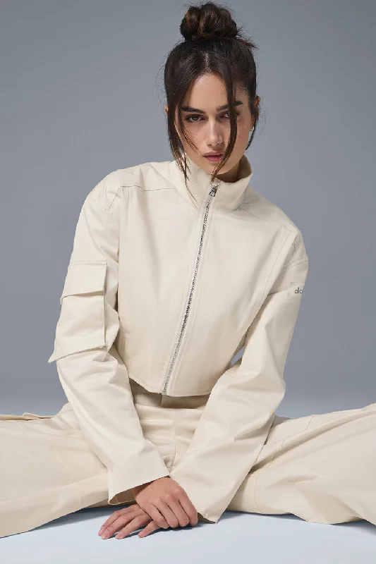 Night Out Cargo Jacket - Ivory Bold Women's Statement