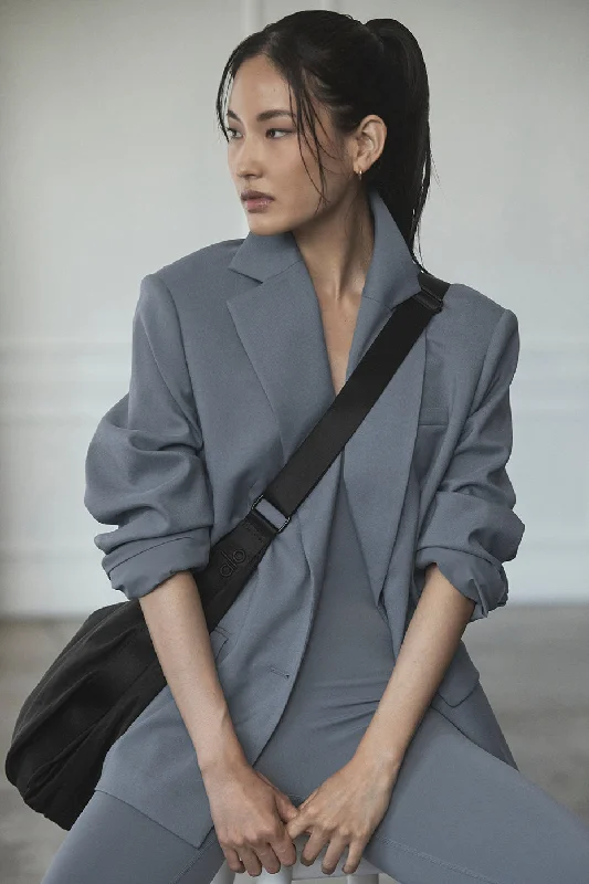 First-Class Blazer - Steel Grey Stylish Women's Neon