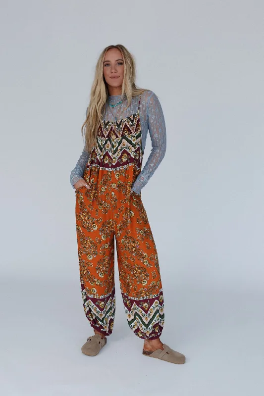 Wildflower Jumpsuit - Burgundy Country