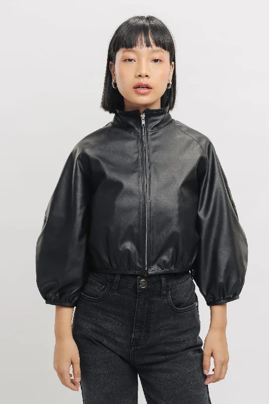 Ying Yang Bomber Crop Jacket Artistic Women's Avant - 