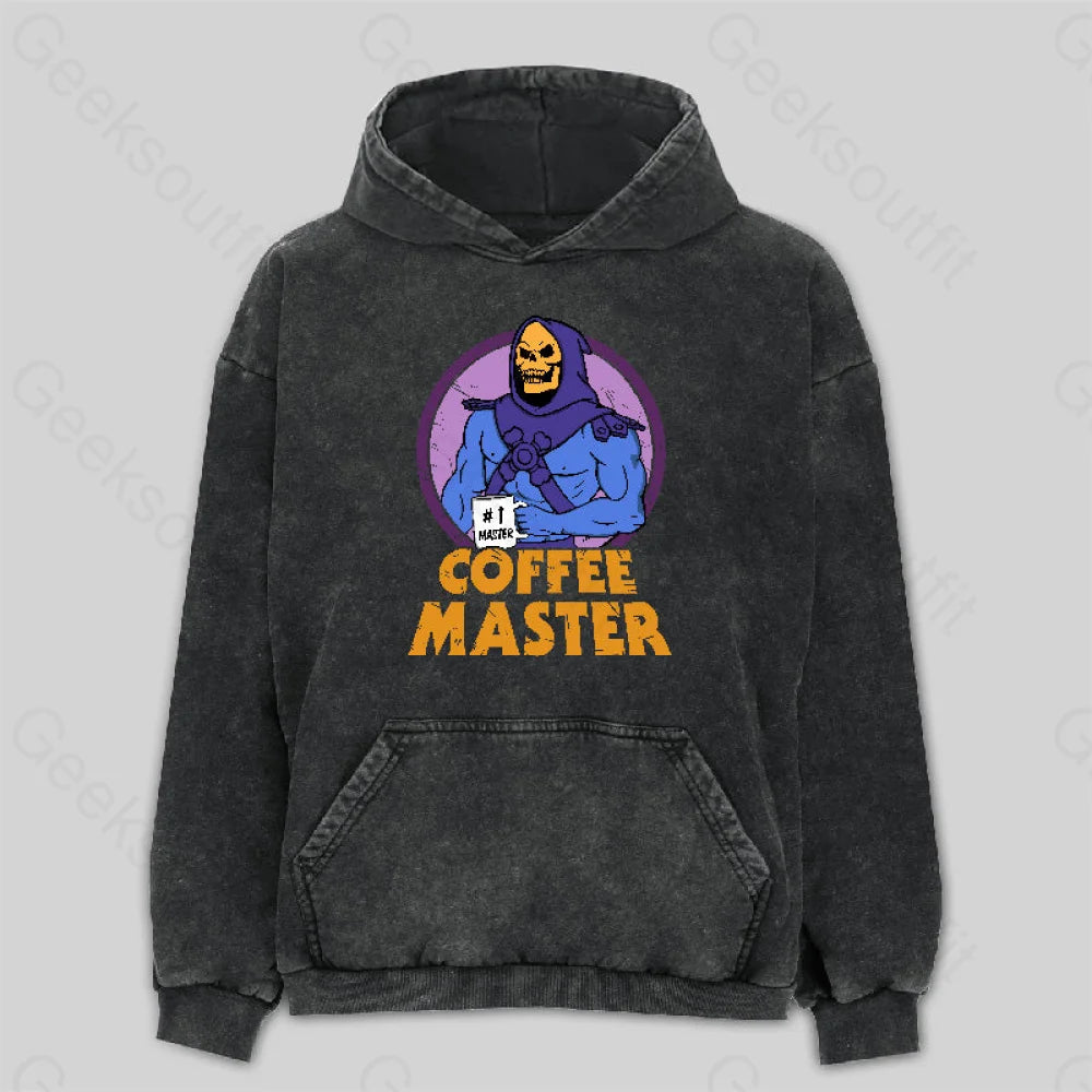 Coffee Master Washed Hoodie Classic Women's Pin - striped