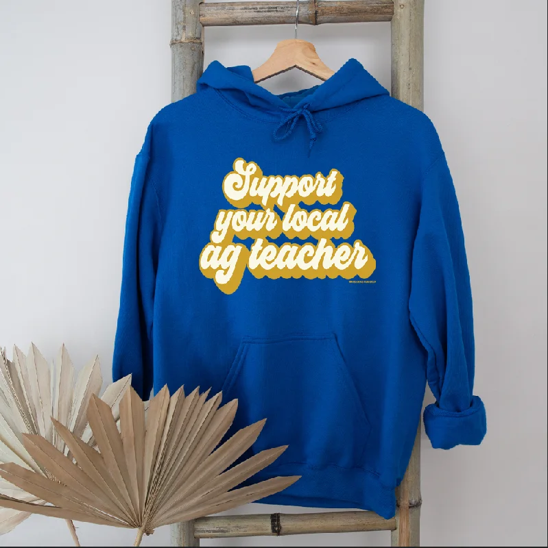 Retro Support Your Local Ag Teacher Gold Hoodie (S-3XL) Unisex - Multiple Colors! Relaxed Women's Retro Support Your Local Ag Teacher Gold Hoodie (S-3XL) Unisex - Multiple Colors! Relaxed Women's