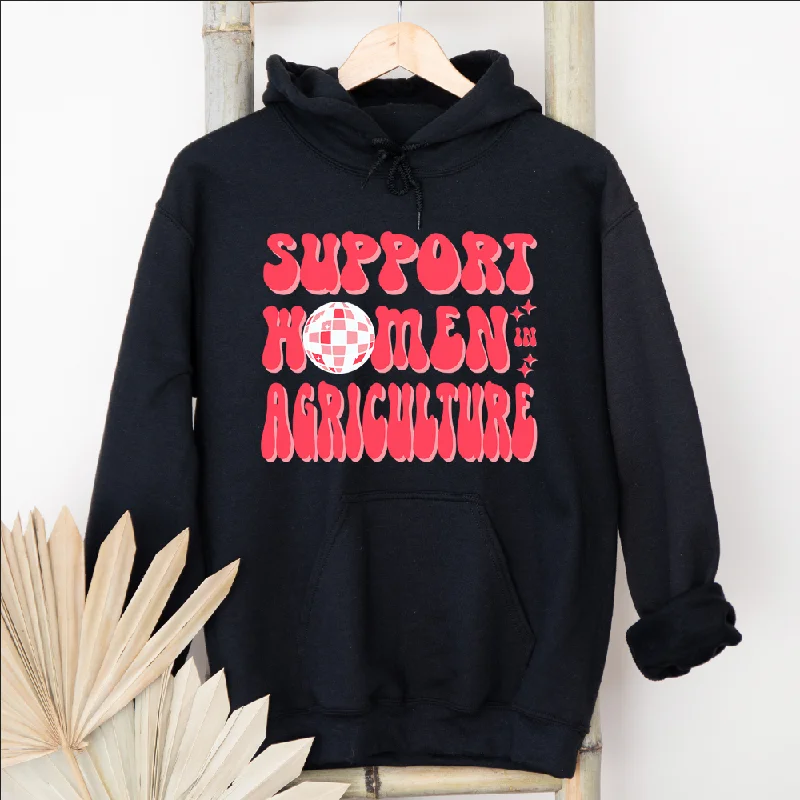 Disco Support Women In Agriculture Hoodie (S-3XL) Unisex - Multiple Colors! Bold Women's Statement
