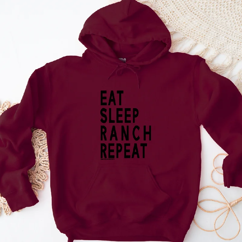 Eat Sleep Ranch Repeat Hoodie (S-3XL) Unisex - Multiple Colors! Sleek Women's Metallic Eat Sleep Ranch Repeat Hoodie (S-3XL) Unisex - Multiple Colors! Sleek Women's Metallic