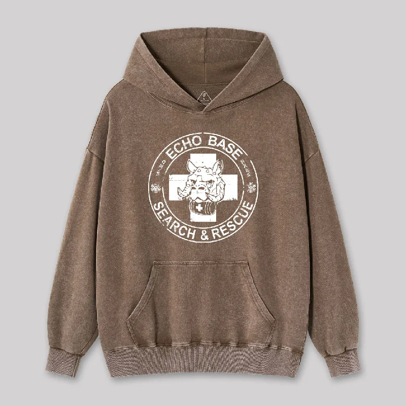 Echo Base Search & Rescue Geek Washed Hoodie Earthy Women's 