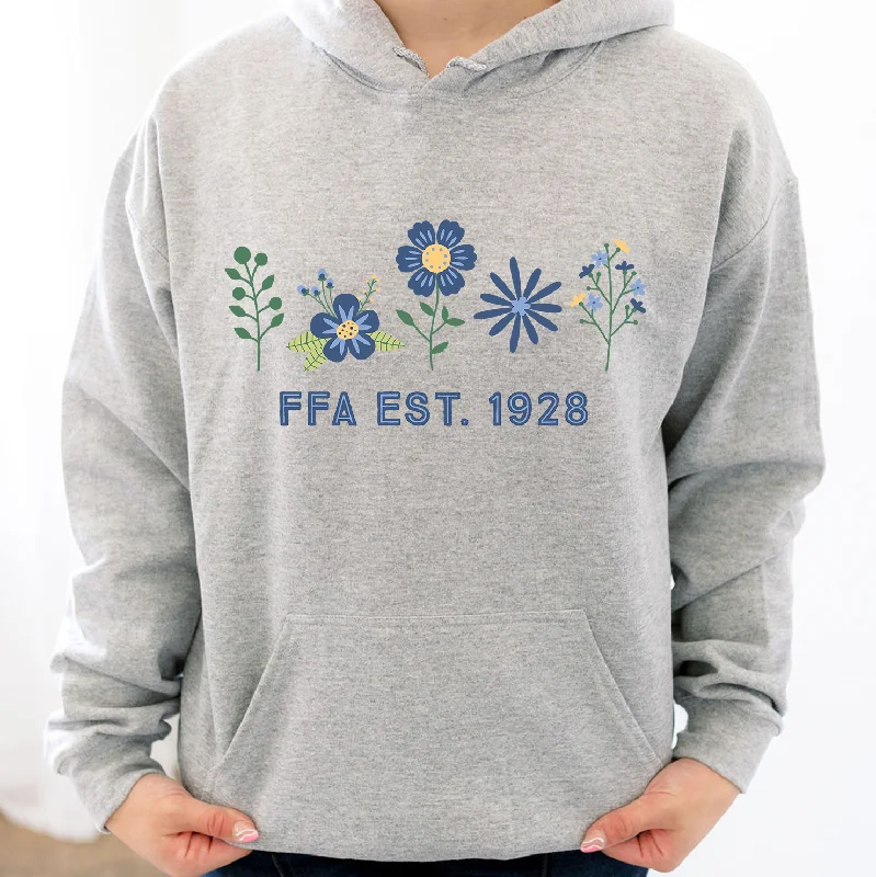 FFA Flower est. 1928 Hoodie (S-3XL) Unisex - Multiple Colors! Minimalist Women's Casual FFA Flower est. 1928 Hoodie (S-3XL) Unisex - Multiple Colors! Minimalist Women's Casual