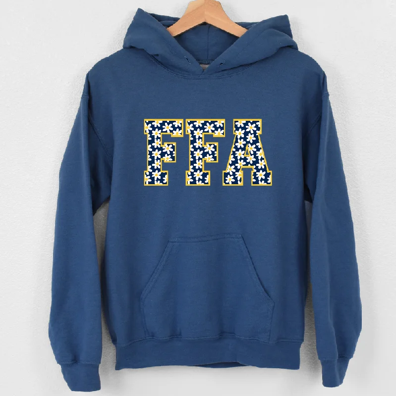 FFA Navy Daisy Hoodie (S-3XL) Unisex - Multiple Colors! Sporty Women's Athleisure 
