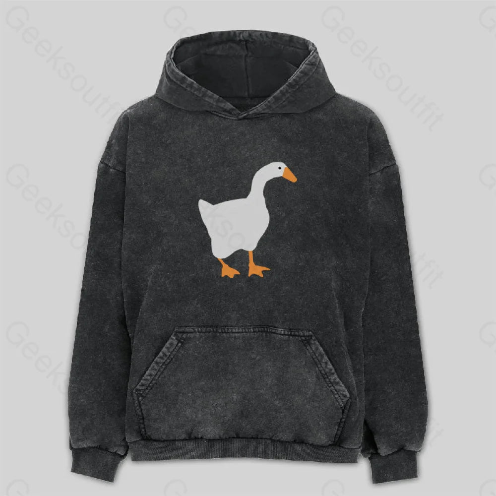 Goose Washed Hoodie Preppy Women's College