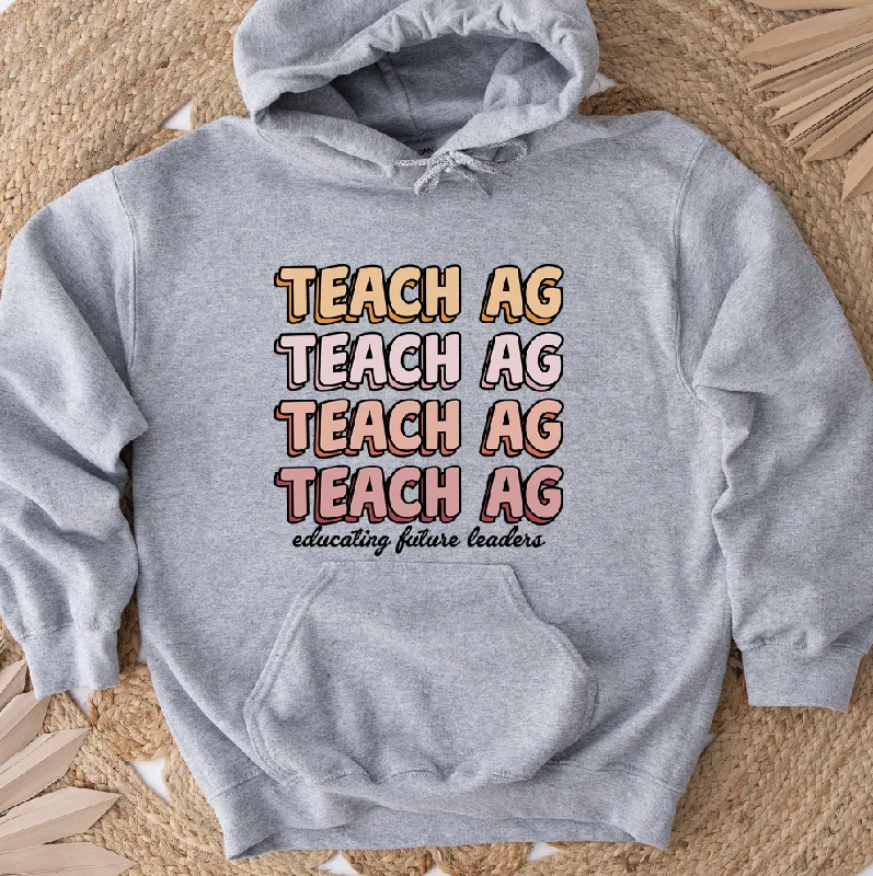 Groovy Educating Future Leaders Teach Ag Hoodie (S-3XL) Unisex - Multiple Colors! Laid - back Women's Vibe