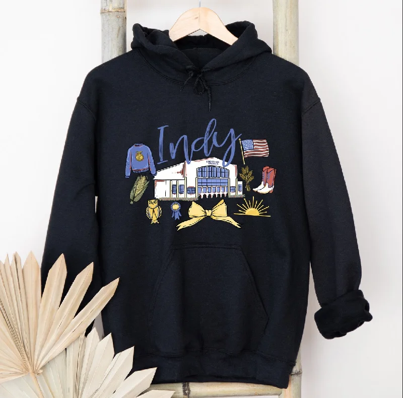 Indy Bow Hoodie (S-3XL) Unisex - Multiple Colors! Cozy Women's Sherpa - lined