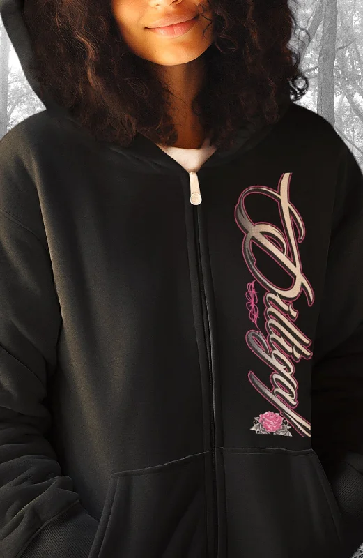 Key to your Heart zip Up Hoody Sporty Women's Athleisure 