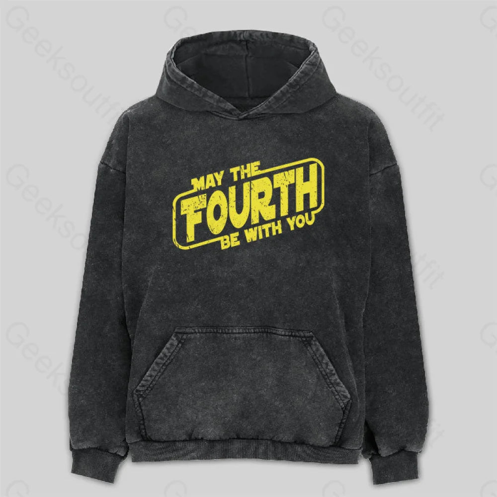 May The Fourth Be With You Washed Hoodie Dapper Women's 1920S