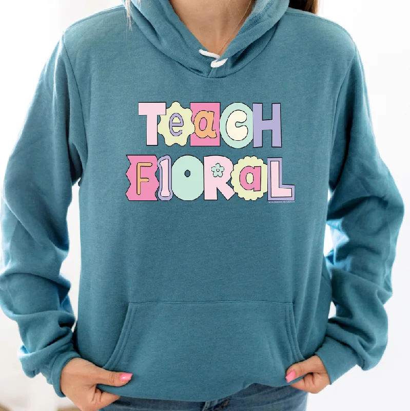 Pastel Teach Floral Hoodie (S-3XL) Unisex - Multiple Colors! Practical Women's Quick - dry Pastel Teach Floral Hoodie (S-3XL) Unisex - Multiple Colors! Practical Women's Quick - dry