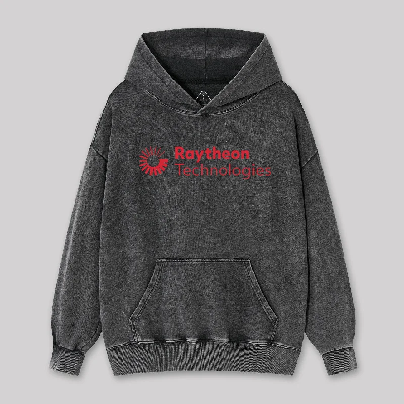 Raytheon Essential Washed Hoodie Monochromatic Office Style