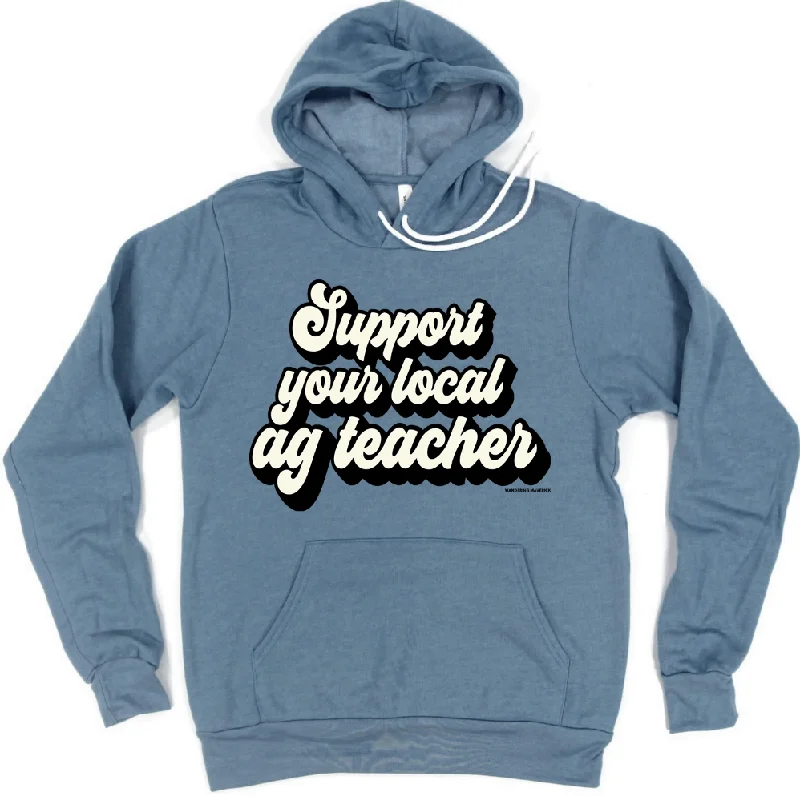 Retro Support Your Local Ag Teacher Black Hoodie (S-3XL) Unisex - Multiple Colors! Earthy Women's Retro Support Your Local Ag Teacher Black Hoodie (S-3XL) Unisex - Multiple Colors! Earthy Women's