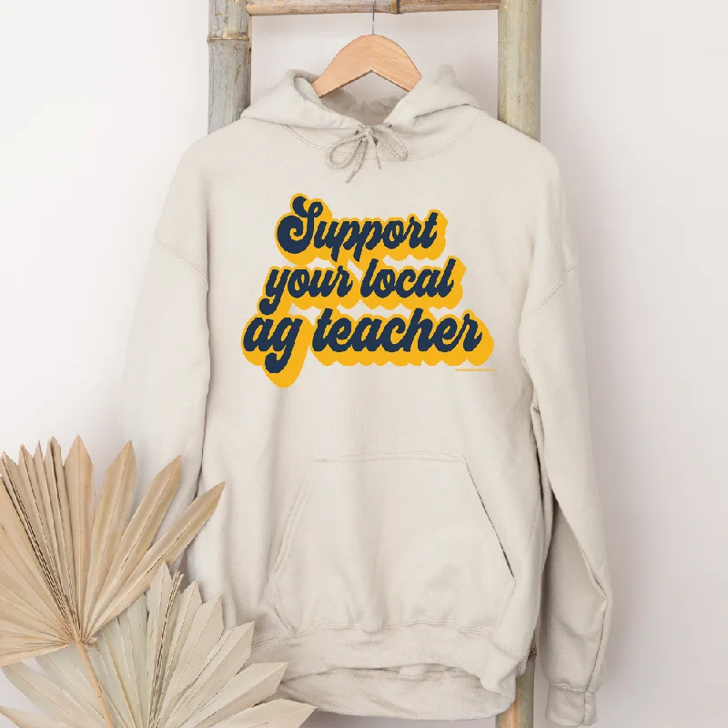 Retro Support Your Local Ag Teacher Navy & Gold Hoodie (S-3XL) Unisex - Multiple Colors! Trendy Women's Retro Support Your Local Ag Teacher Navy & Gold Hoodie (S-3XL) Unisex - Multiple Colors! Trendy Women's