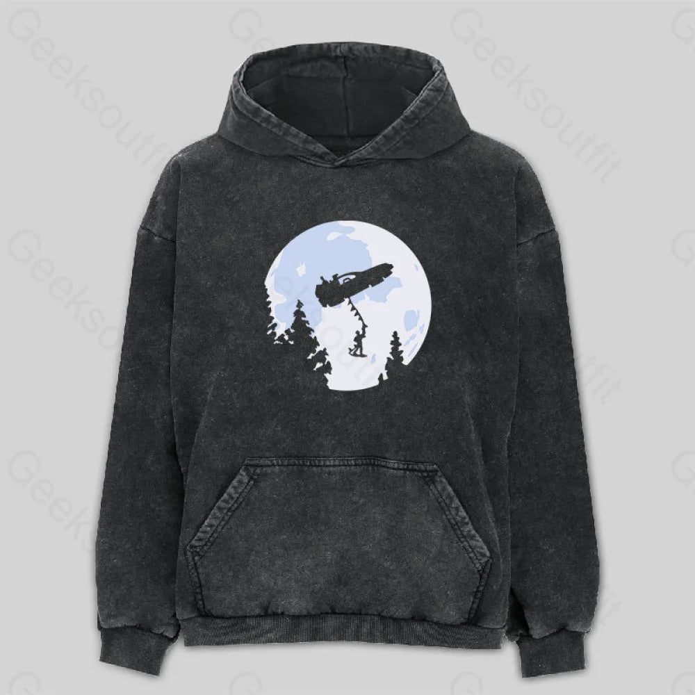 Santa Doc and Rudolph Mcfly Washed Hoodie Laid - back Women's Vibe
