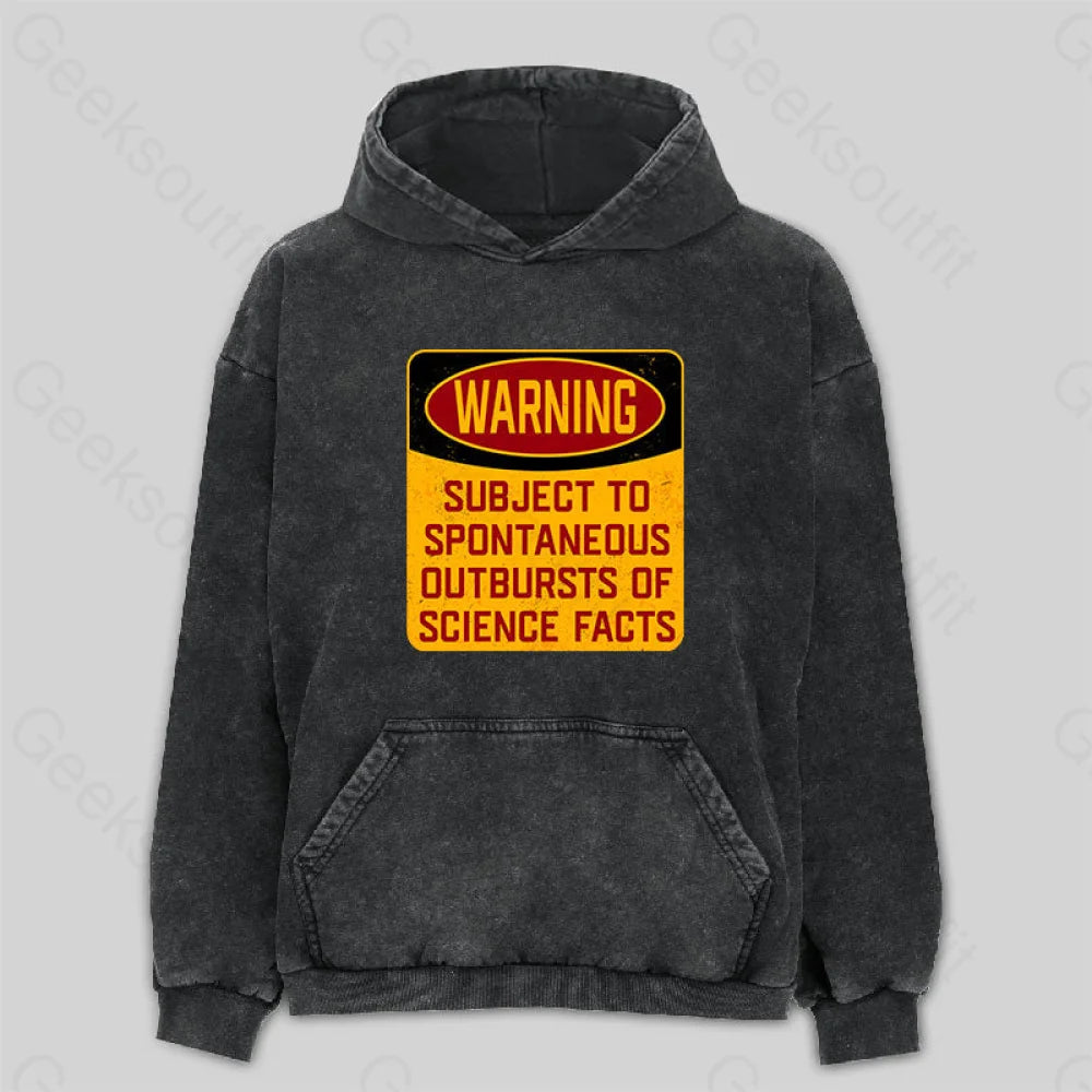 Science Warning Washed Hoodie Classic Women's Tweed