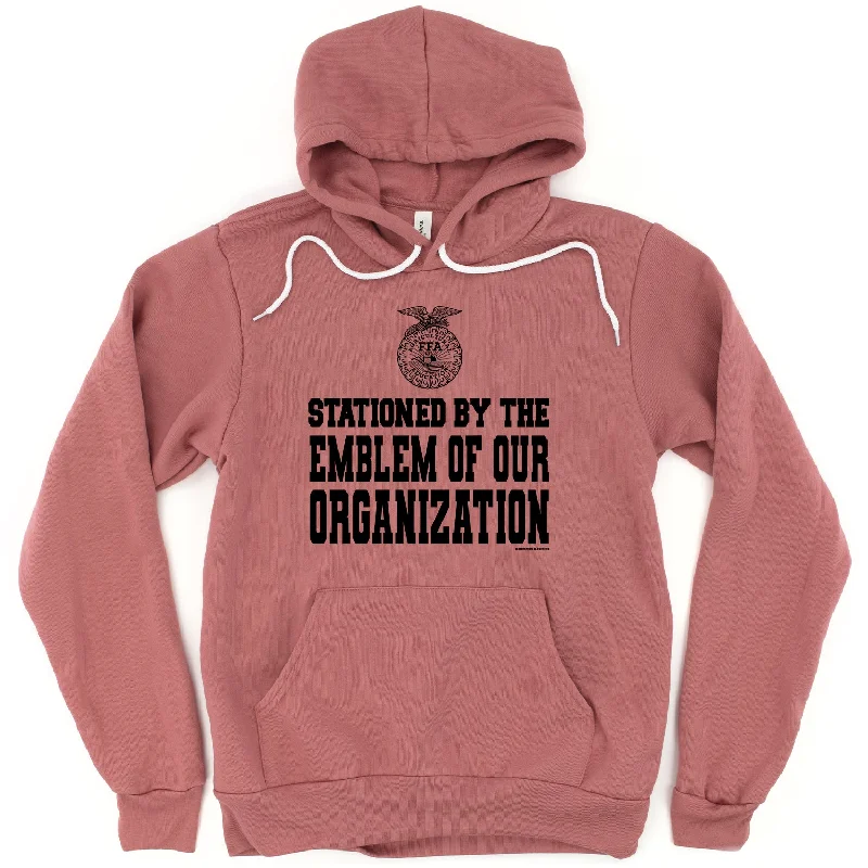 STATIONED BY THE EMBLEM OF OUR organization  FFA (S-3XL) Unisex - Multiple Colors! Sleek Women's 
