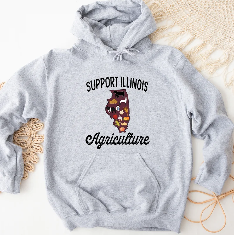 Support Illinois Agriculture Hoodie (S-3XL) Unisex - Multiple Colors! Sophisticated Women's Support Illinois Agriculture Hoodie (S-3XL) Unisex - Multiple Colors! Sophisticated Women's