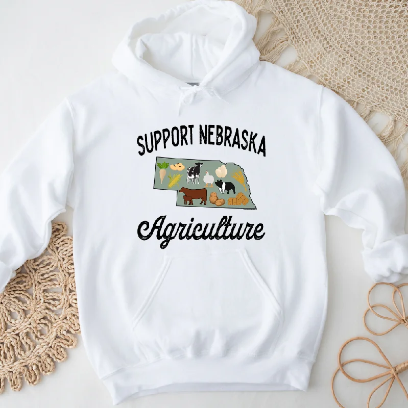 Support Nebraska Agriculture Hoodie (S-3XL) Unisex - Multiple Colors! Monochromatic All - in - one Support Nebraska Agriculture Hoodie (S-3XL) Unisex - Multiple Colors! Monochromatic All - in - one