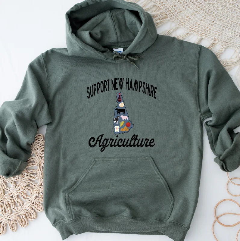 Support New Hampshire Agriculture Hoodie (S-3XL) Unisex - Multiple Colors! Relaxed Women's 
