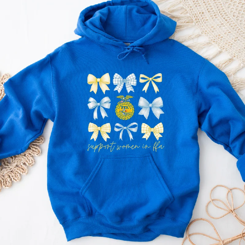 Support Women in FFA Bow Hoodie (S-3XL) Unisex - Multiple Colors! Refined Women's Velvet Support Women in FFA Bow Hoodie (S-3XL) Unisex - Multiple Colors! Refined Women's Velvet