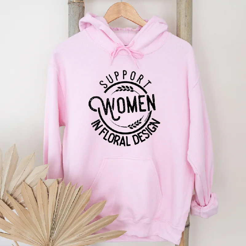 Support Women in Floral Design Hoodie (S-3XL) Unisex - Multiple Colors! Casual Women's Loose - fitting