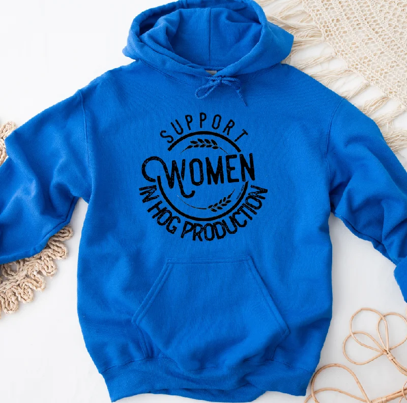 Support Women in Hog Production Hoodie (S-3XL) Unisex - Multiple Colors! Streetwear Style for 