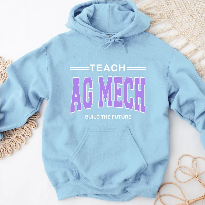 Teach Ag Mech Build the Future Purple Hoodie (S-3XL) Unisex - Multiple Colors! Athletic Women's High - Teach Ag Mech Build the Future Purple Hoodie (S-3XL) Unisex - Multiple Colors! Athletic Women's High -