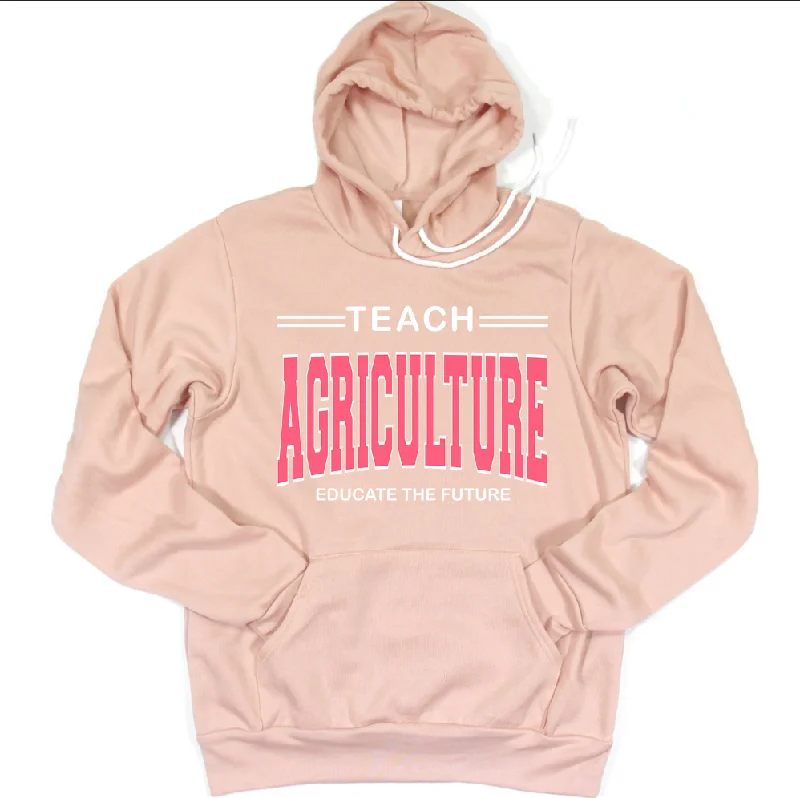 Teach Agriculture Educate the Future Pink Hoodie (S-3XL) Unisex - Multiple Colors! Australian Beach Teach Agriculture Educate the Future Pink Hoodie (S-3XL) Unisex - Multiple Colors! Australian Beach