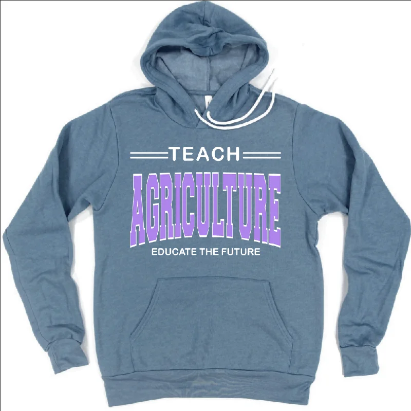 Teach Agriculture Educate the Future Purple Hoodie (S-3XL) Unisex - Multiple Colors! Artistic Women's Avant - Teach Agriculture Educate the Future Purple Hoodie (S-3XL) Unisex - Multiple Colors! Artistic Women's Avant -