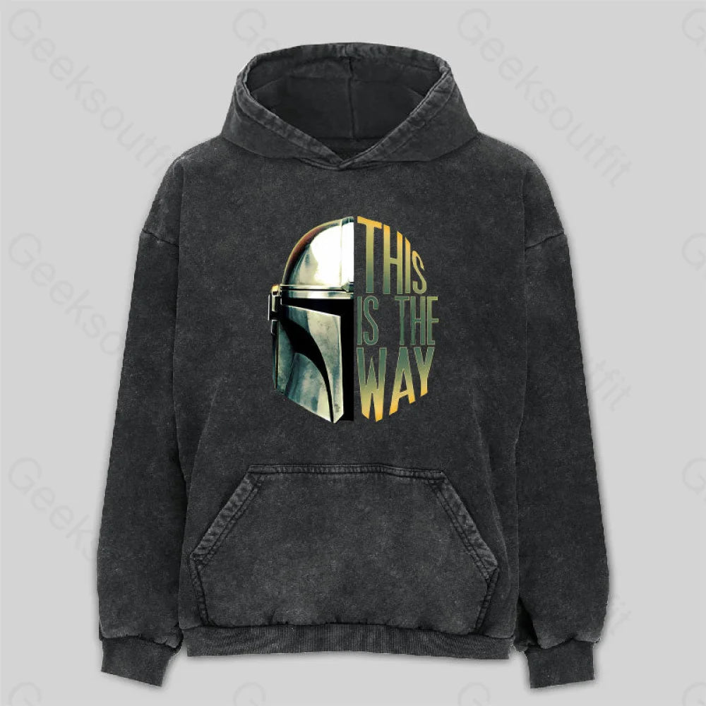 The Mandalorian This Is The Way Helmet Washed Hoodie Bohemian Women's Free