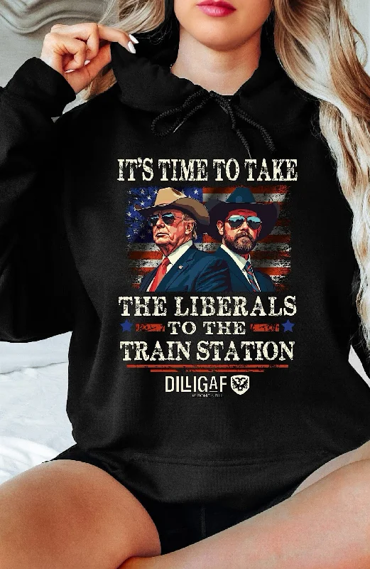 Train Station Ladies Pullover Hoodie Trendy Women's 